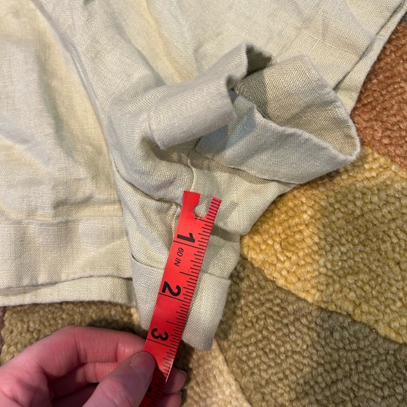 NWOT Reformation Mila Linen Shorts High Waisted Pull On Beige Neutral Tan Medium - Picture 6 of 6